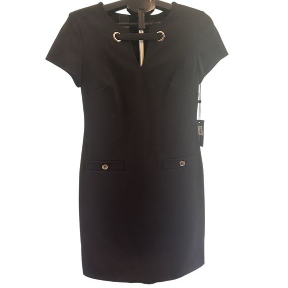 Tommy Hilfiger Dresses & Skirts - Tommy Hilfiger Women's size 4 Black Sheath Dress with Grommet Detail NWT